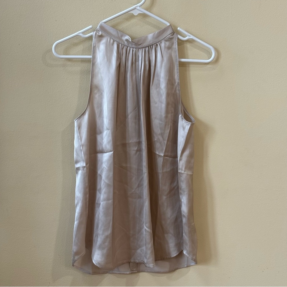Quince Silk Halter Top in Champagne - Picture 7 of 10